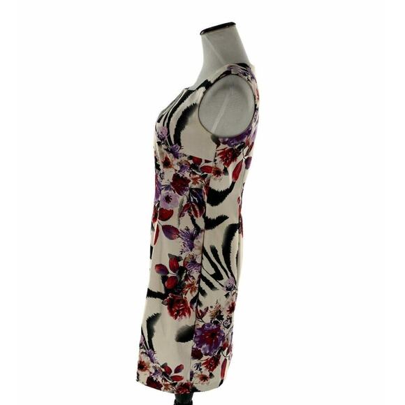 Alyx Dress Size 8 Women's Fitted Sheath Floral Striped Sleeveless Square Neck - Picture 6 of 9